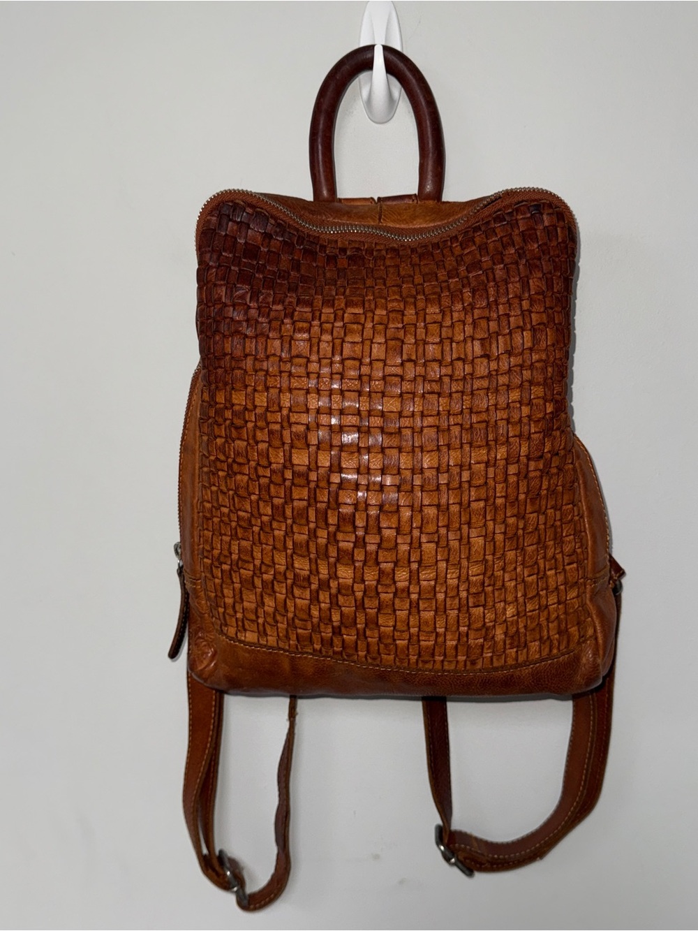 Anthropologie Vilenca Holland Cognac Brown Leather Women’s Backpack